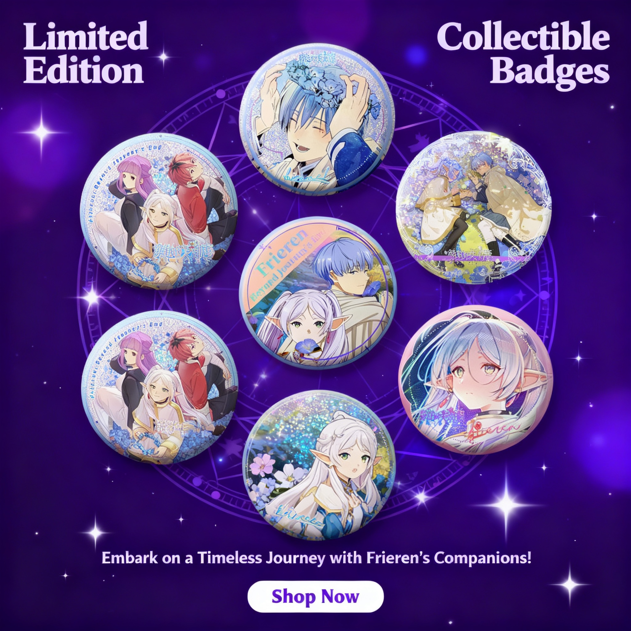 Cute Anime Merchandise - Frieren Himmel Anime Pin Badge Metal