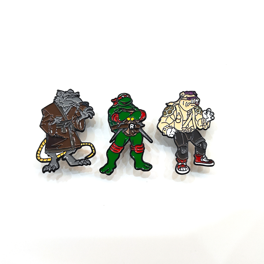 Pin Button Badge - 3pcs Vintage Ninja Turtles Pins Set