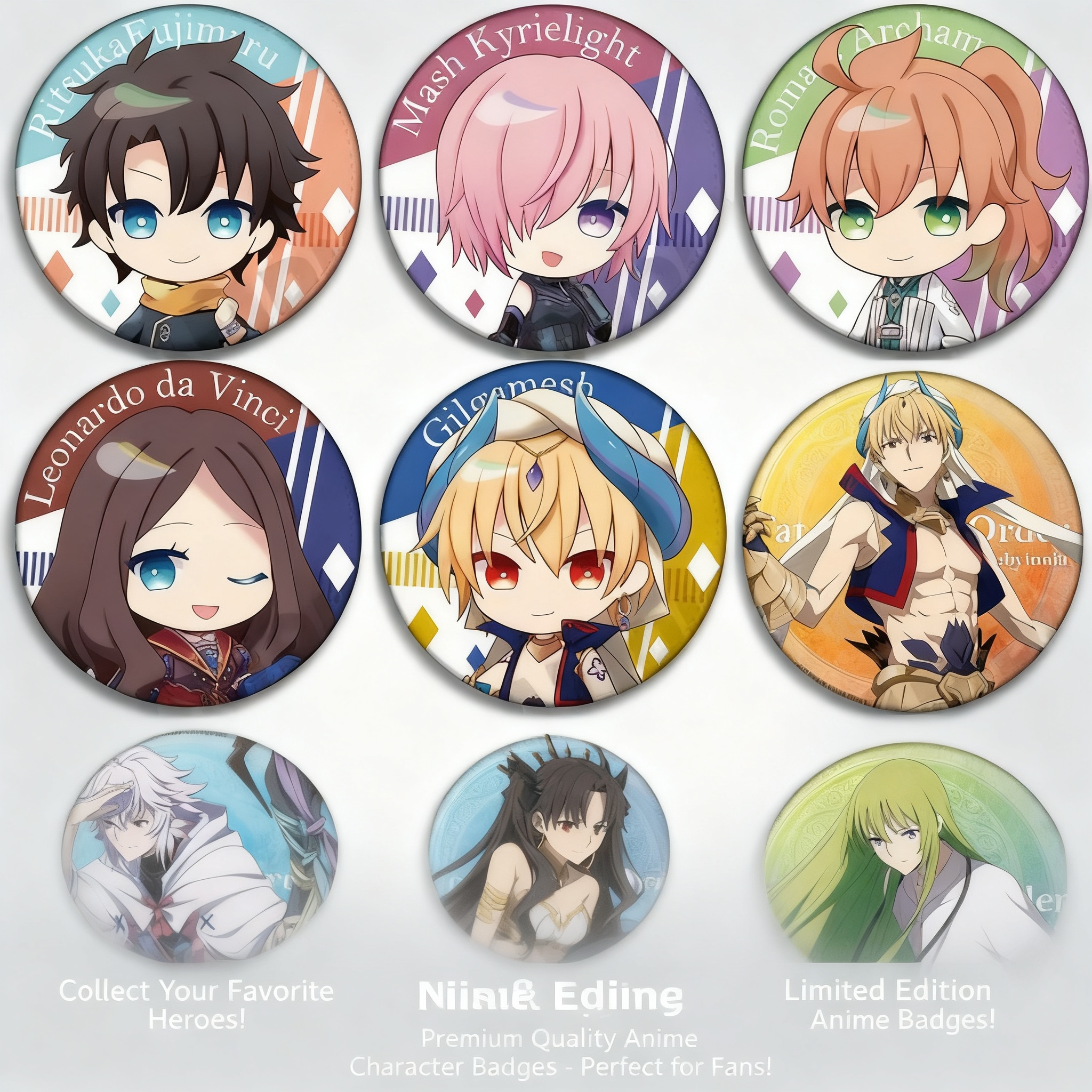 Fate Grand Order Anime Badge P - مراجعة Fate Anime Merchandise وسعره
