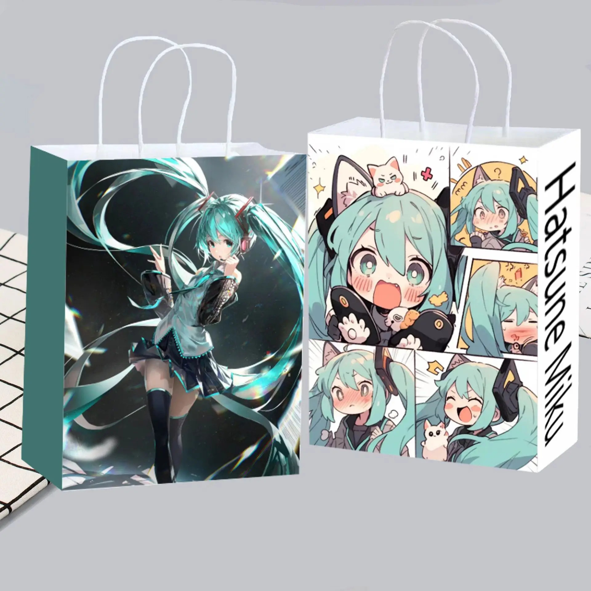 Cute Anime Hatsune Miku Paper  - مراجعة Anime Merchandise Bag وسعره