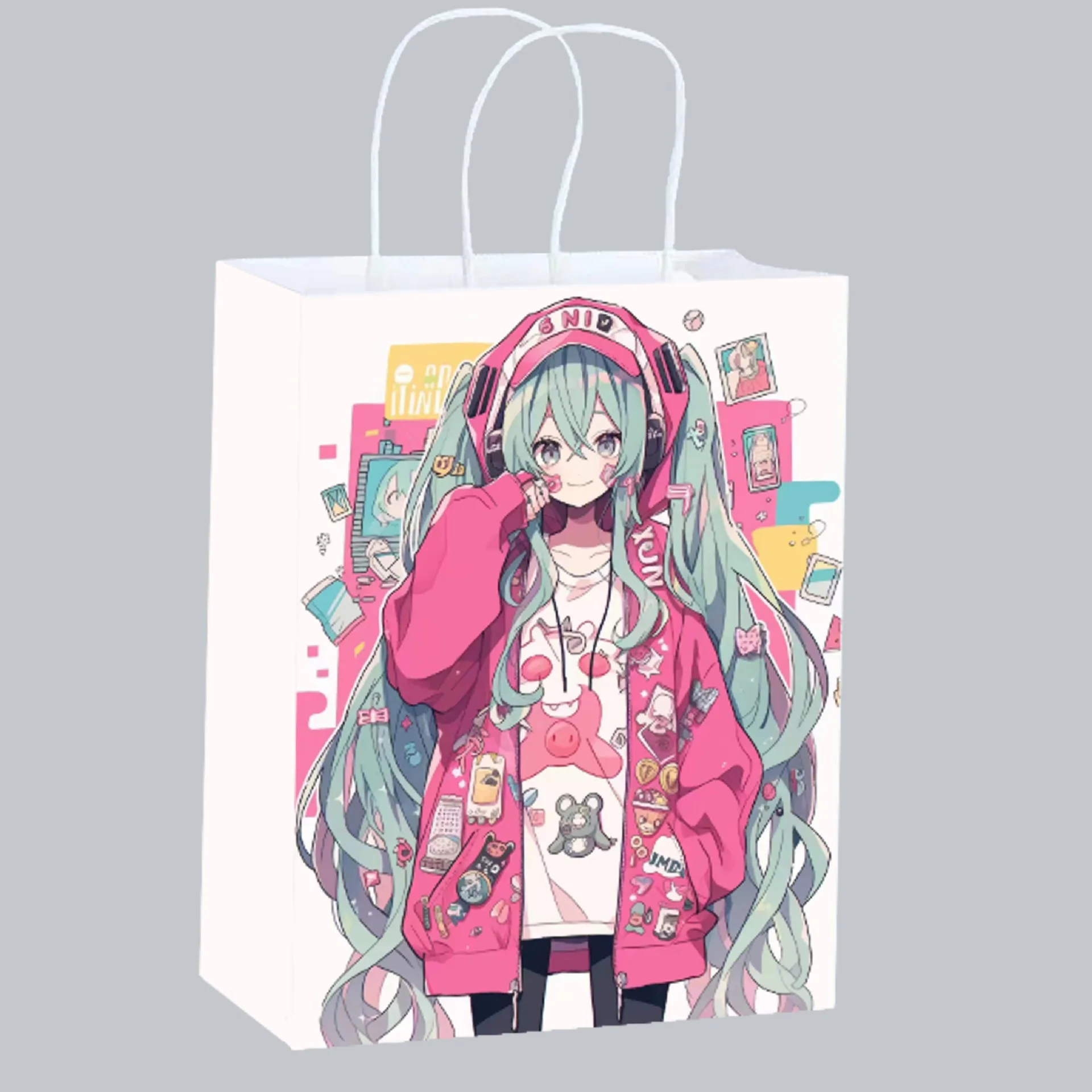Cute Anime Hatsune Miku Paper  - مراجعة Anime Merchandise Bag وسعره