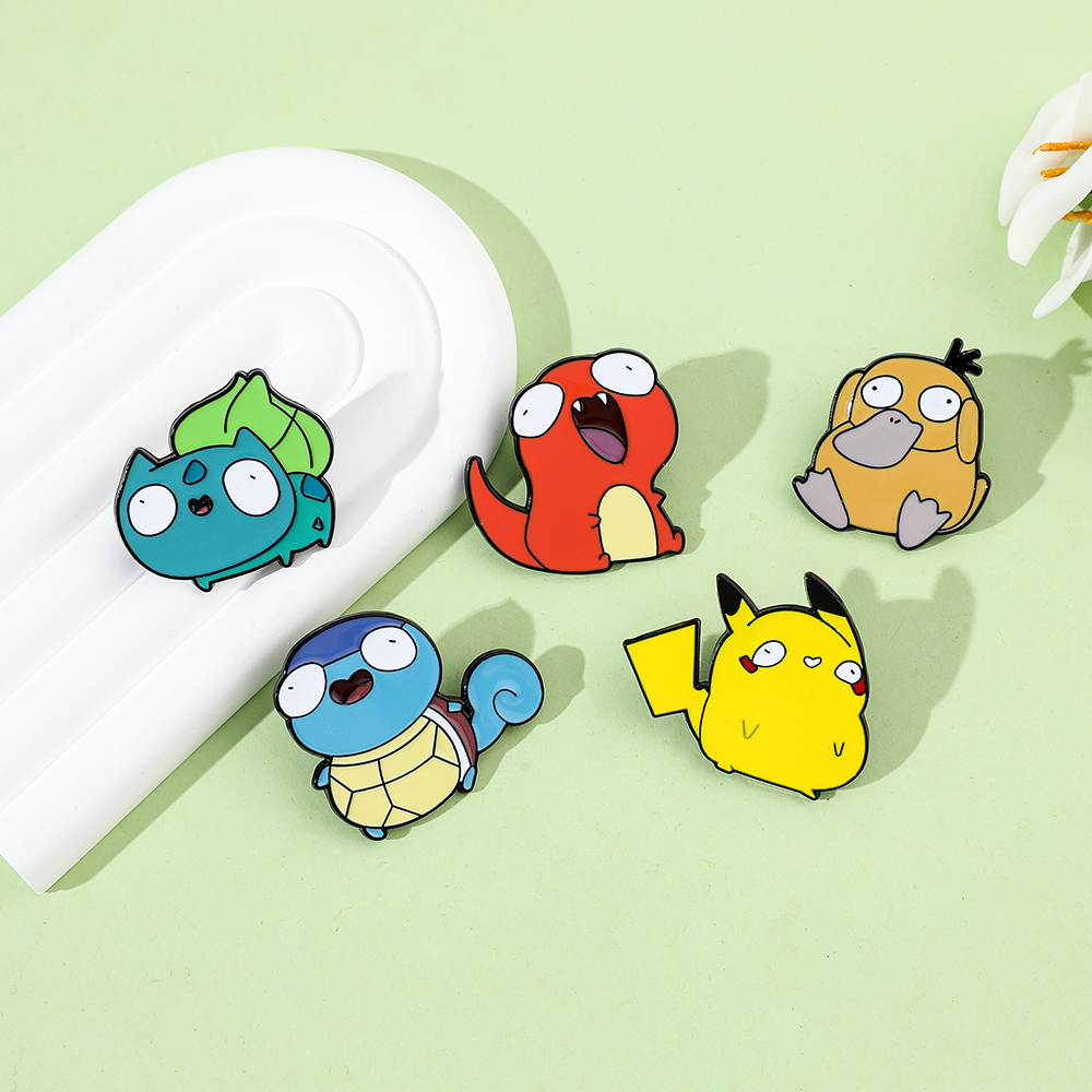 Anime Pokemon Enamel Pin Brooc - مراجعة Pin Button Badge وسعره