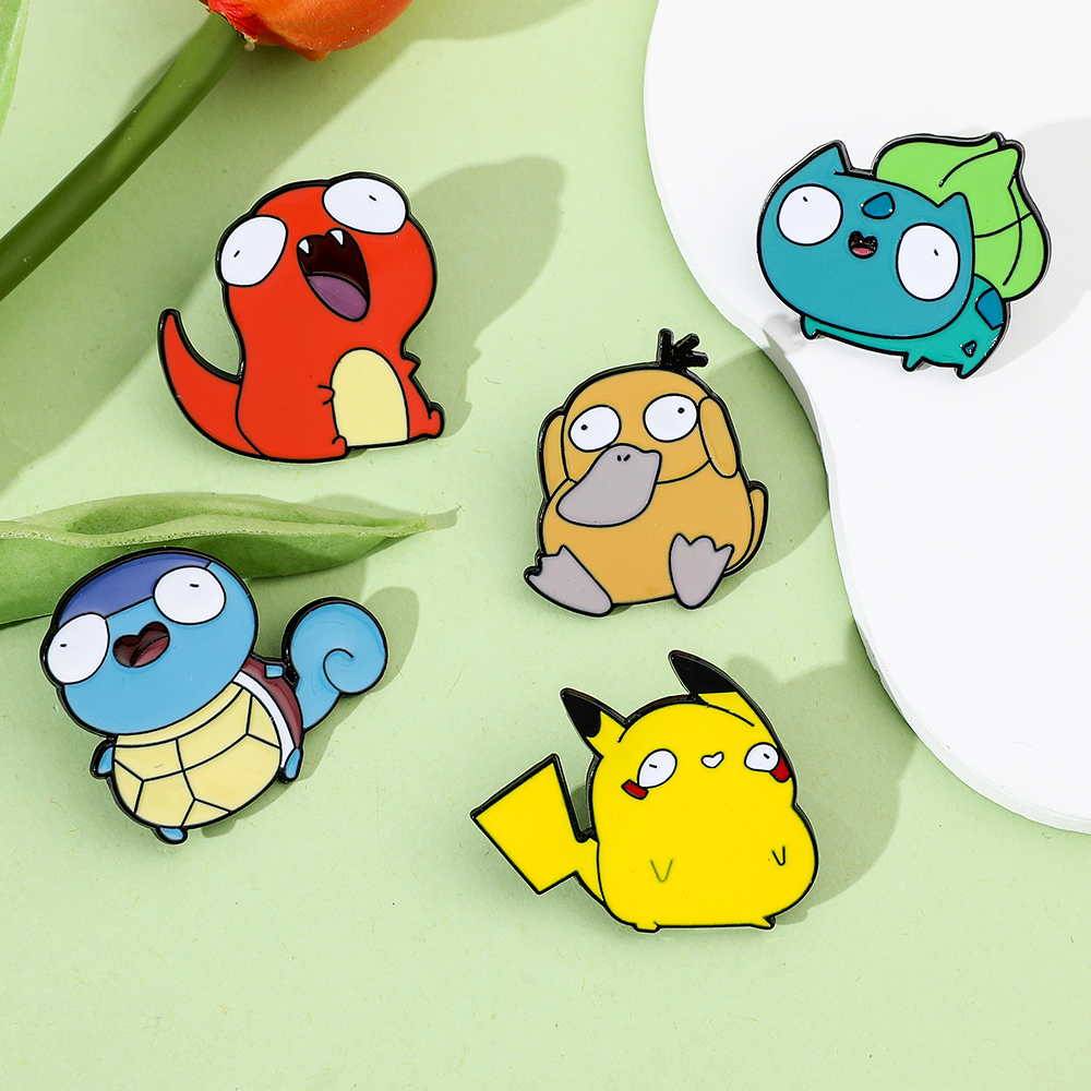 Anime Pokemon Enamel Pin Brooc - مراجعة Pin Button Badge وسعره