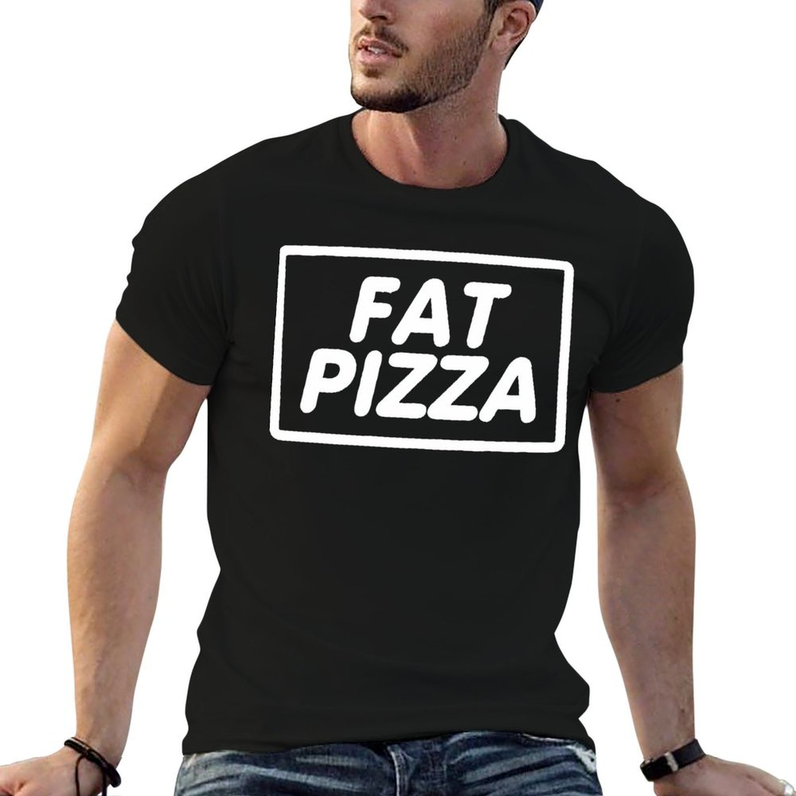 BEST SELLER - Fat Pizza Logo M - مراجعة Anime Merchandise T Shirt وسعره