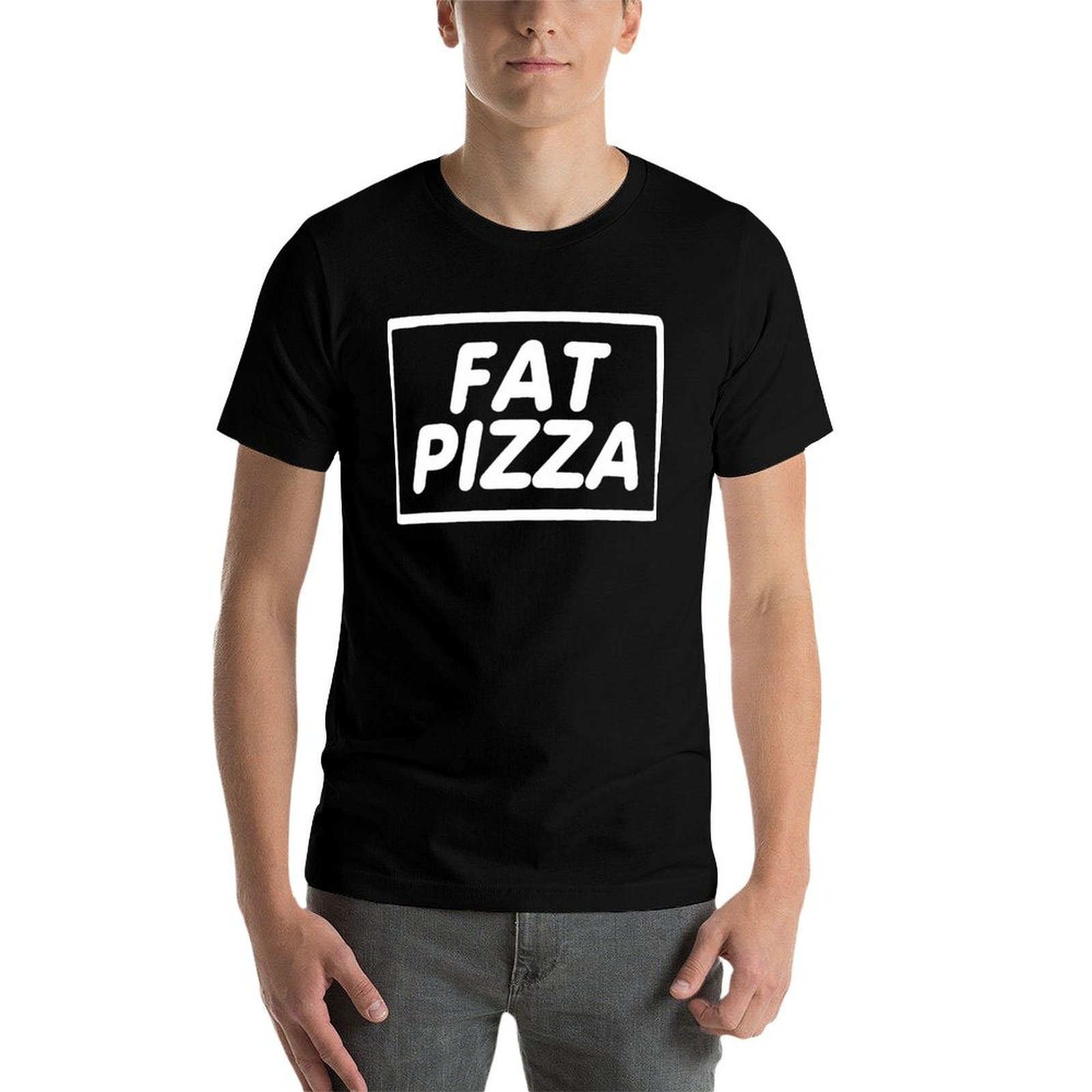 BEST SELLER - Fat Pizza Logo M - مراجعة Anime Merchandise T Shirt وسعره