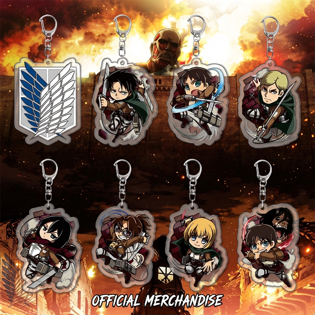 Attack on Titan Keychain Acryl - مراجعة Anime Merchandise Keychain وسعره