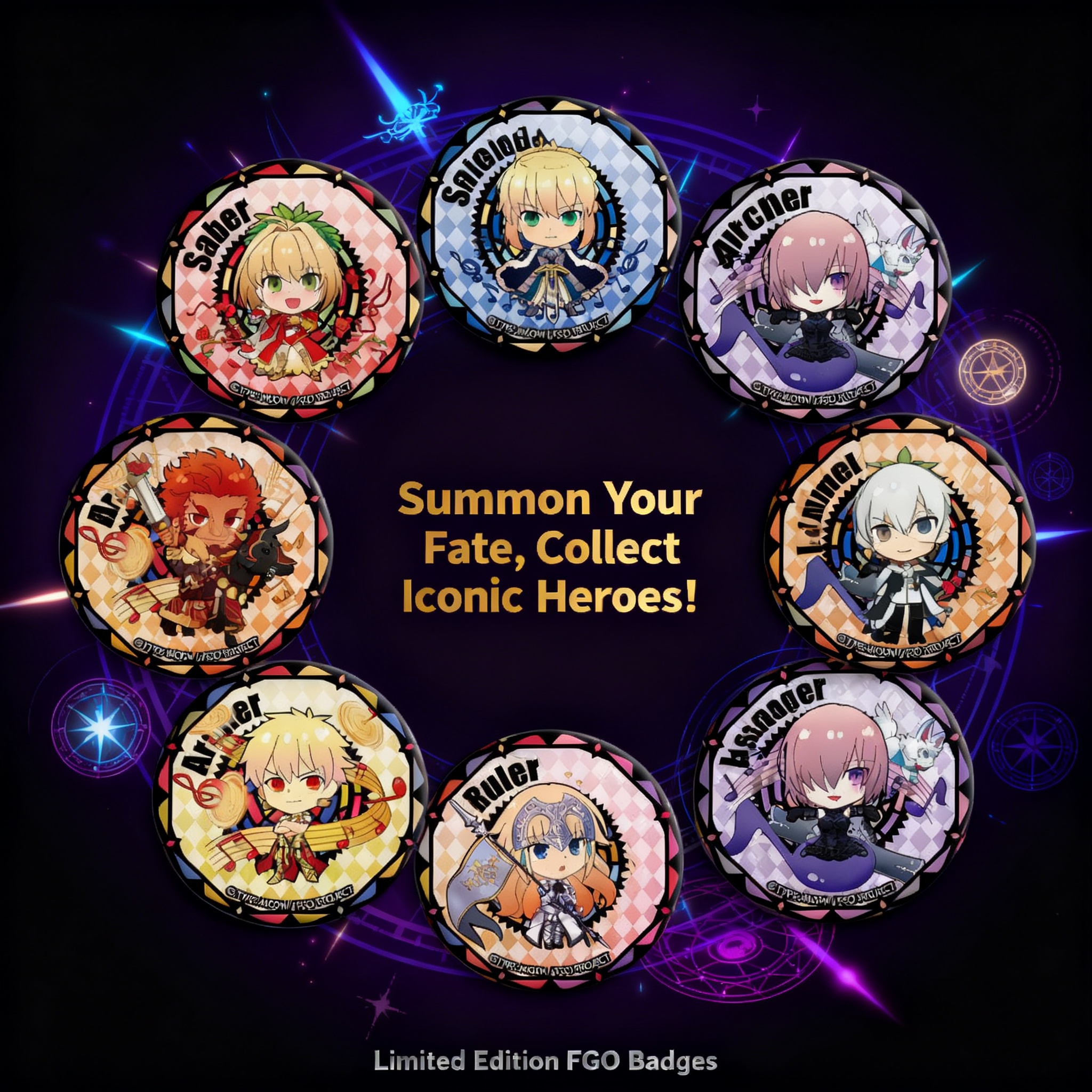 Fate Grand Order Anime Badge 5 - مراجعة Fate Anime Merchandise وسعره