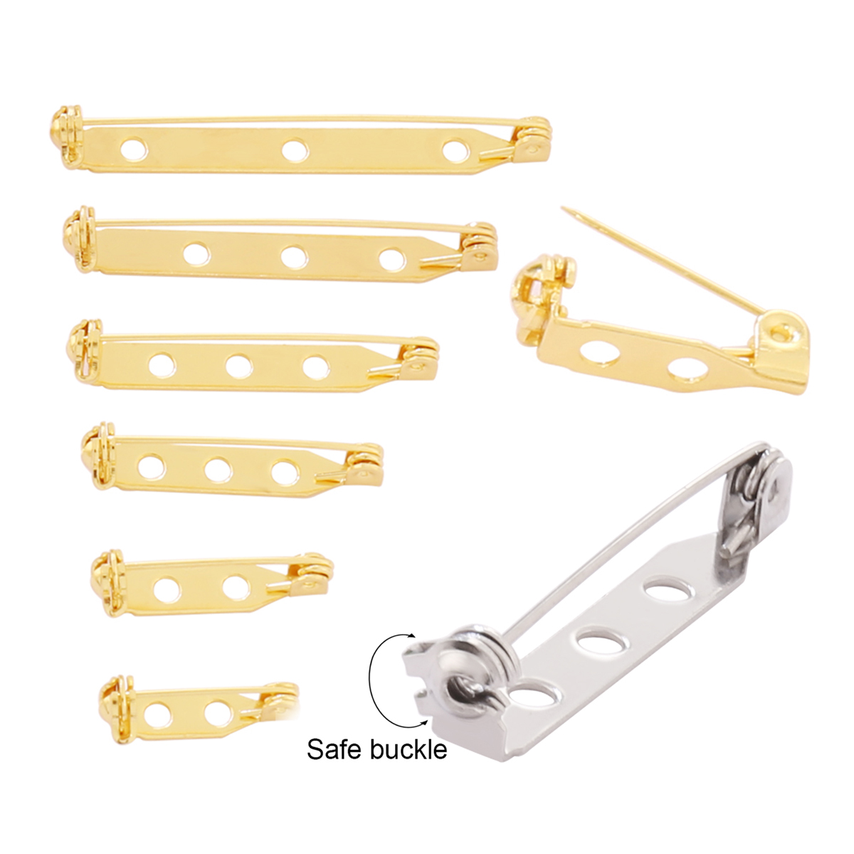 10pcs 17-45mm Brooch Clip Base - مراجعة Pin Button Badge وسعره