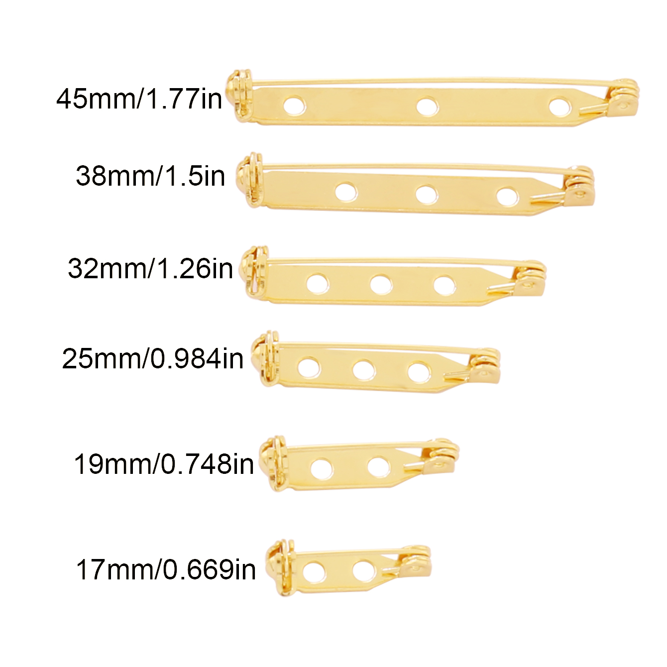 10pcs 17-45mm Brooch Clip Base - مراجعة Pin Button Badge وسعره