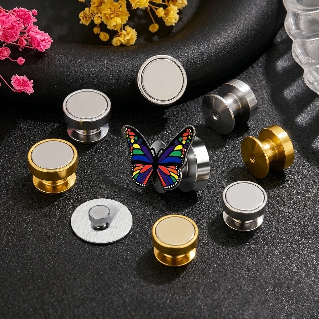 10Pcs/Lot Magnetic Clasps and  - مراجعة Pin Button Badge وسعره