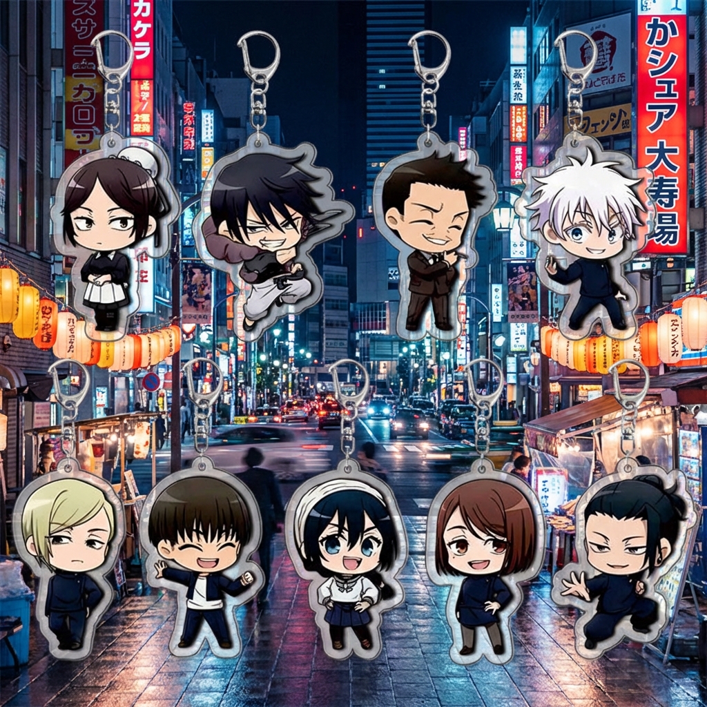 Jujutsu Kaisen Acrylic Keychai - مراجعة Anime Merchandise Wholesale وسعره