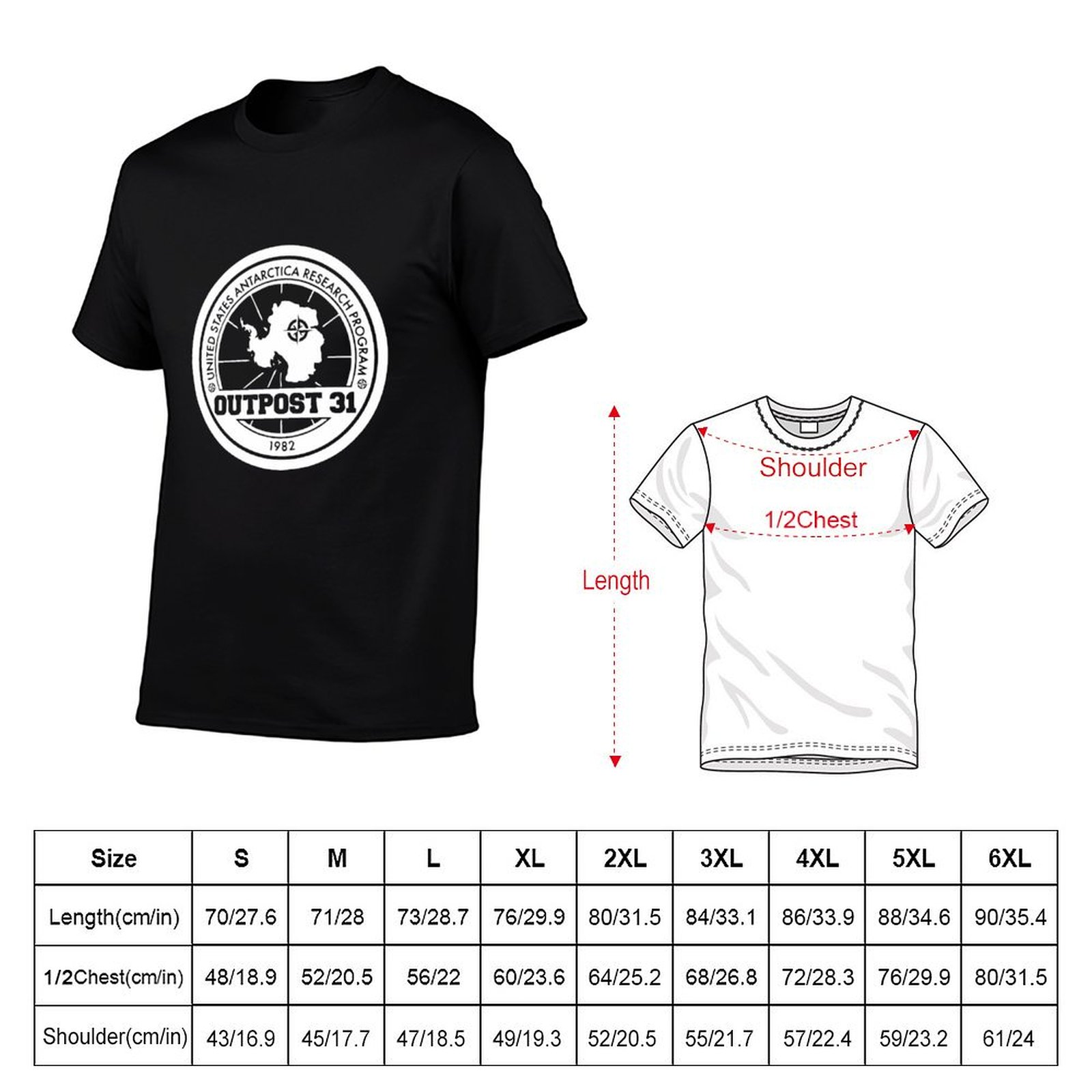 Outpost 31 Logo MERCHANDISE T- - مراجعة Anime Merchandise T Shirt وسعره
