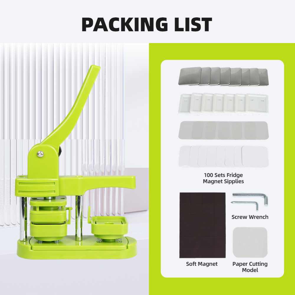 WJW Square 50mm Badge Maker Fr - مراجعة Pin Button Badge وسعره