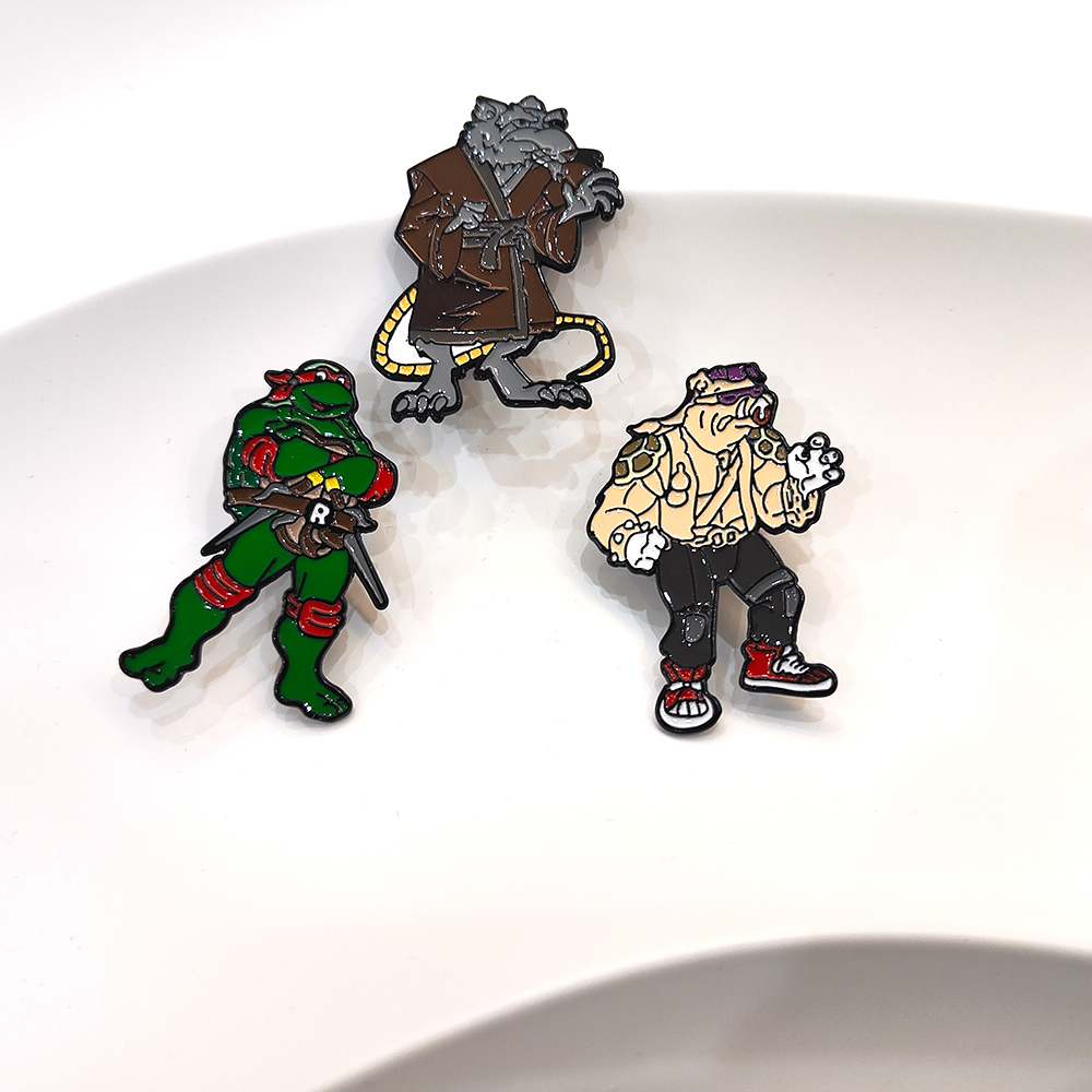3pcs Vintage Ninja Turtles Pin - مراجعة Pin Button Badge وسعره