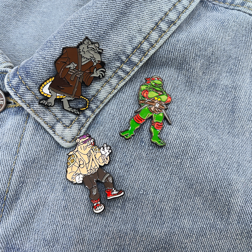 3pcs Vintage Ninja Turtles Pin - مراجعة Pin Button Badge وسعره