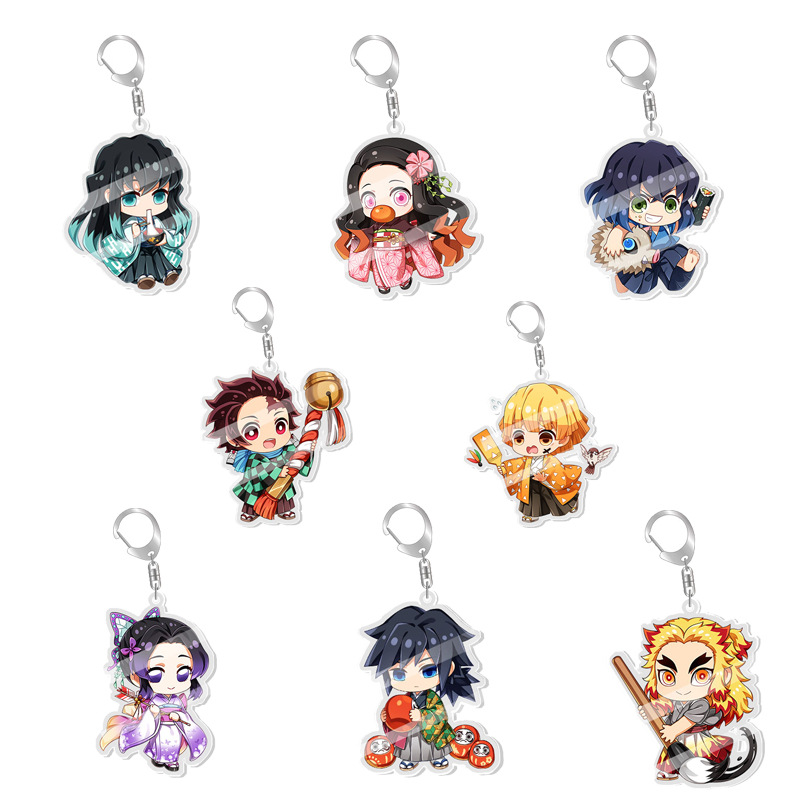Demon Slayer Nezuko Kamado Tan - مراجعة Anime Merchandise Keychain وسعره